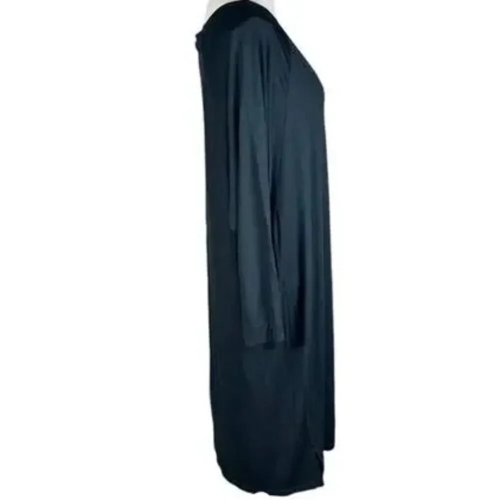 Gudrun Sjoden Soft Black Jersey Midi Dress M - Picture 5 of 5